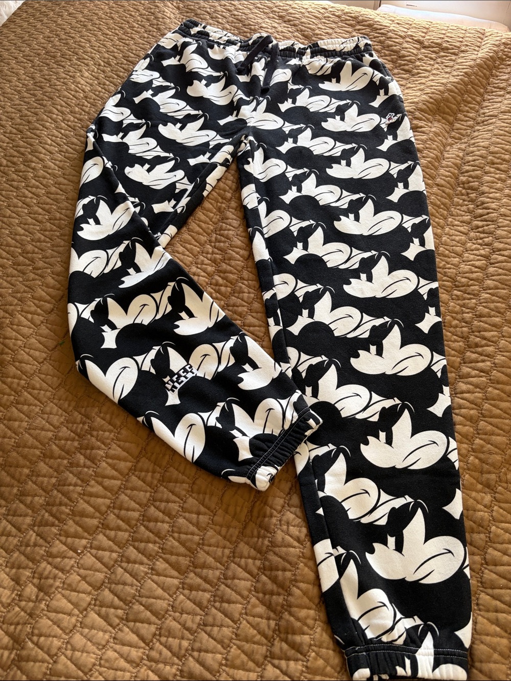 Disney x Neff Sweatpants Black & White Graphic Mickey Print